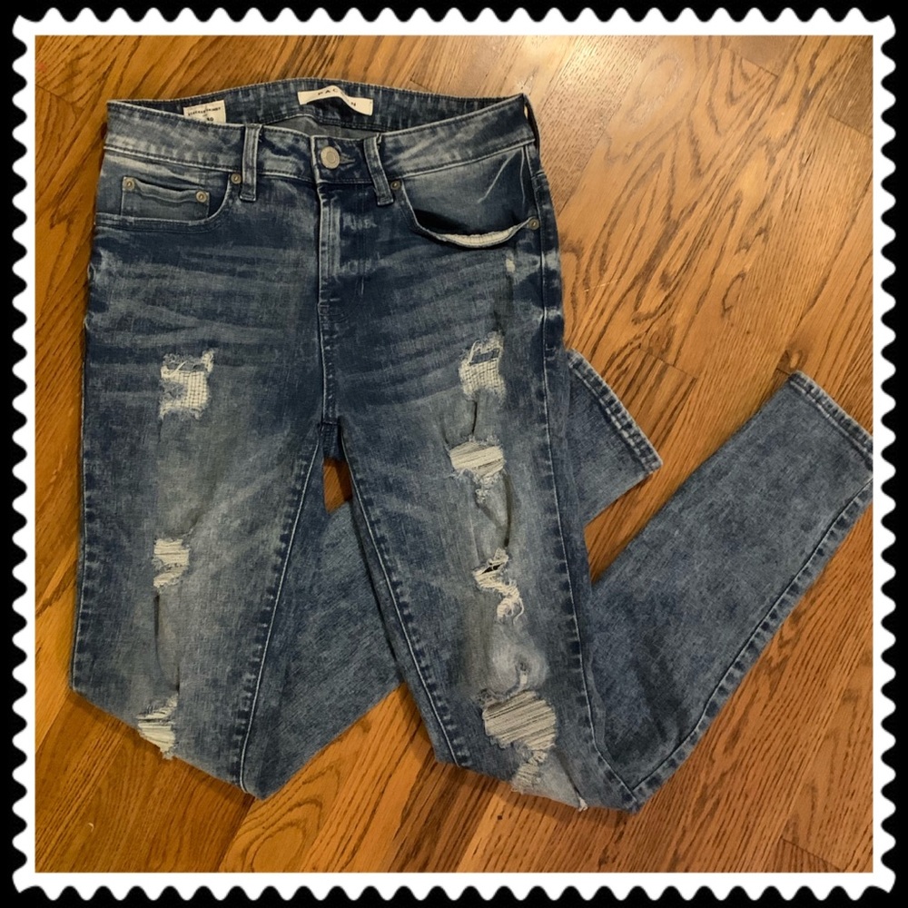 Men’s PacSun stacked skinny distressed jeans 29x30 stretch